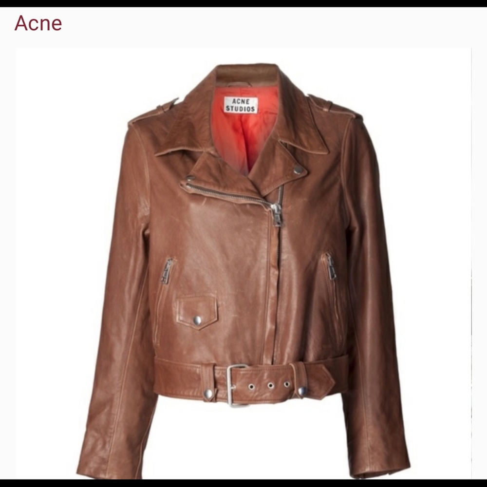 Acne studio vintage leather jacket